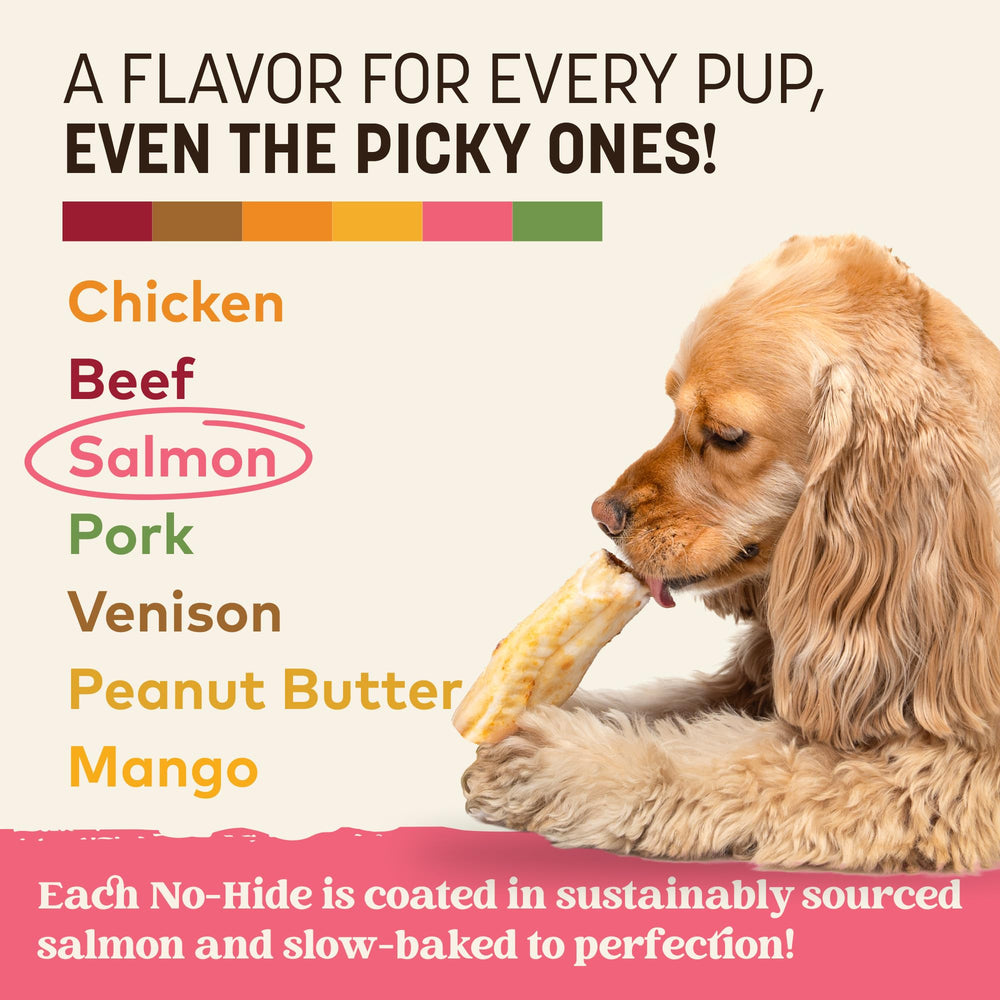 Earth Animal No Hide Chews Salmon Rolls ingredients list highlights natural components