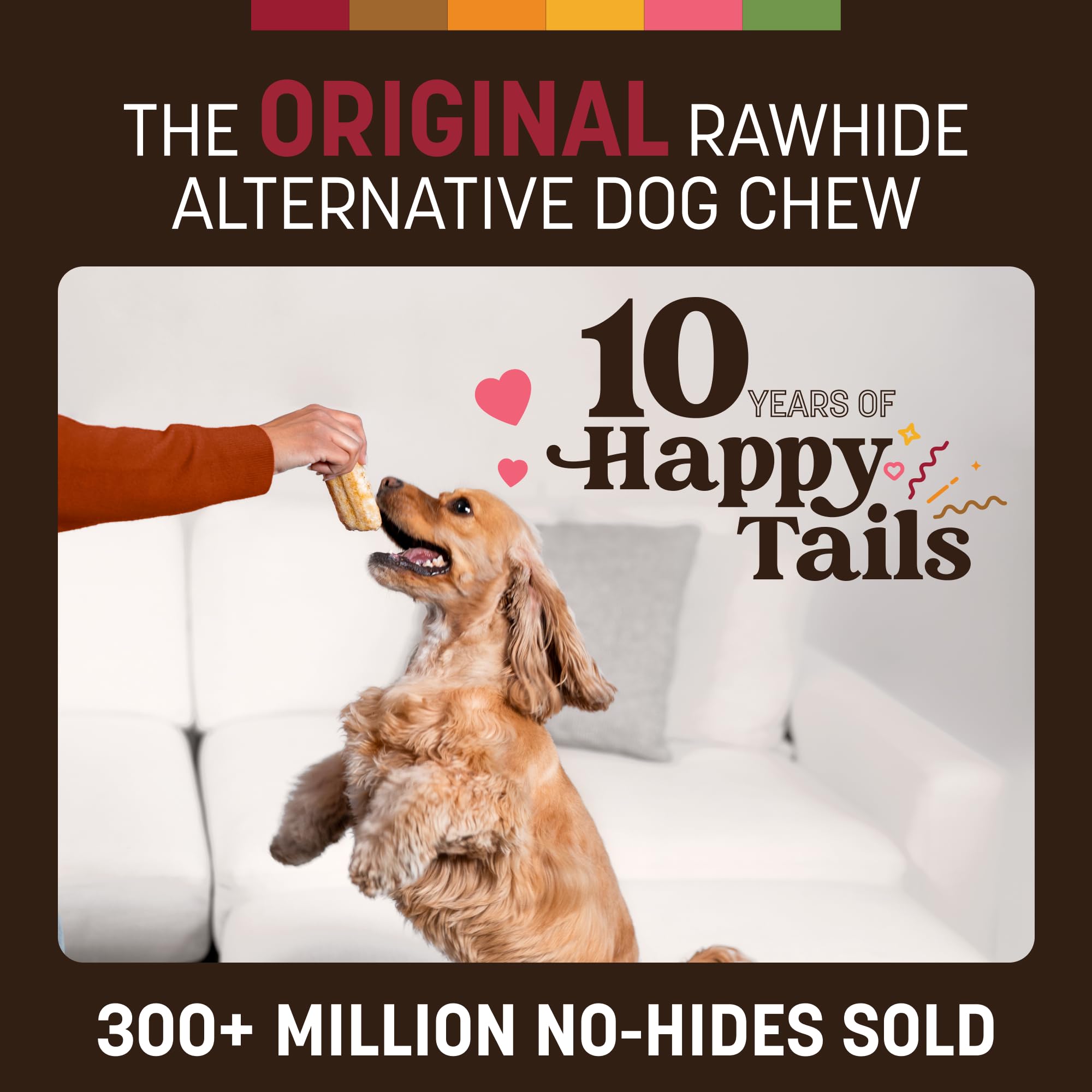 Earth Animal No Hide beef rolls 2-count package – convenient chew option for small dogs.