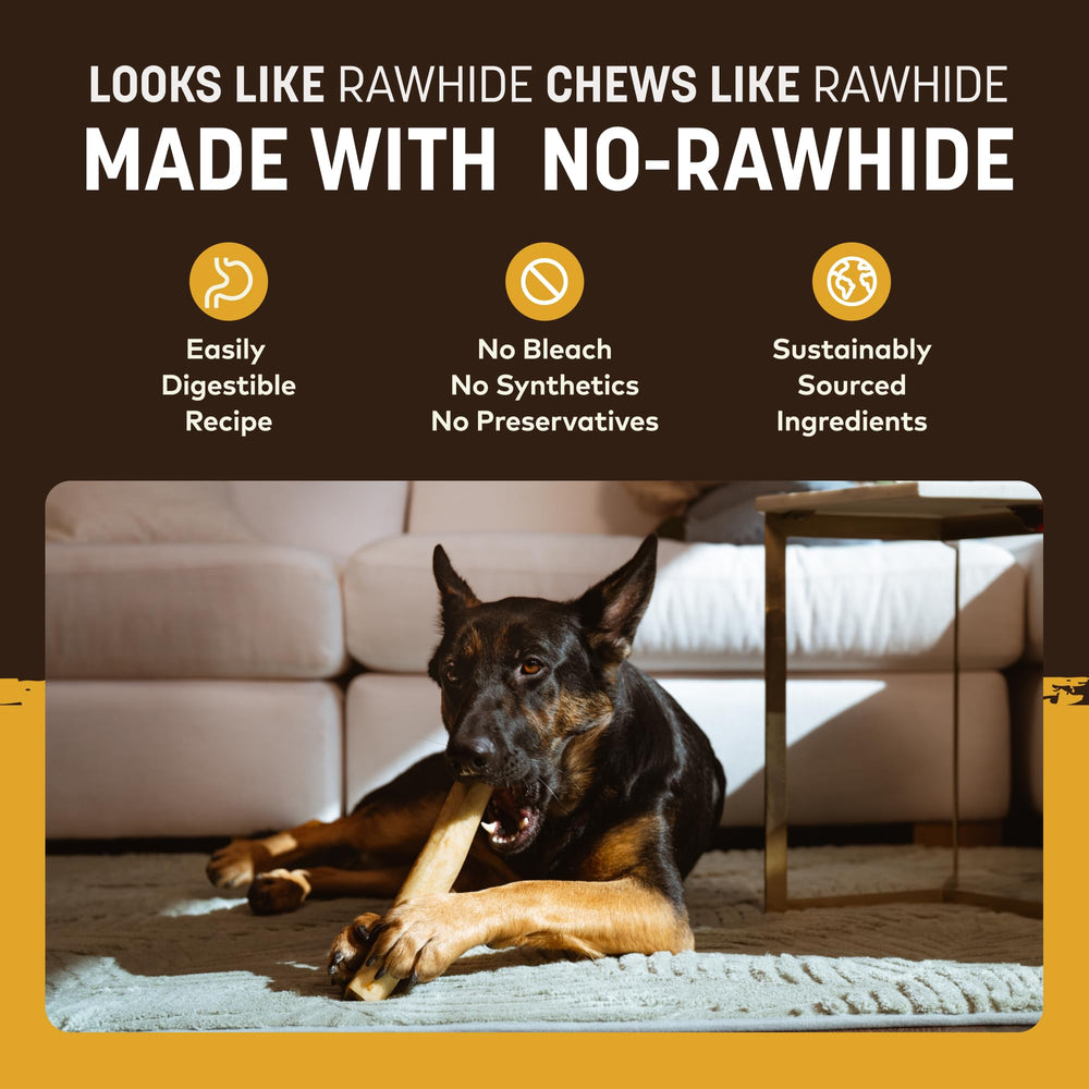 Earth Animal No Hide Chews two-piece chews designed for large dogs