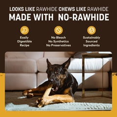 Earth Animal No Hide Chews two-piece chews designed for large dogs