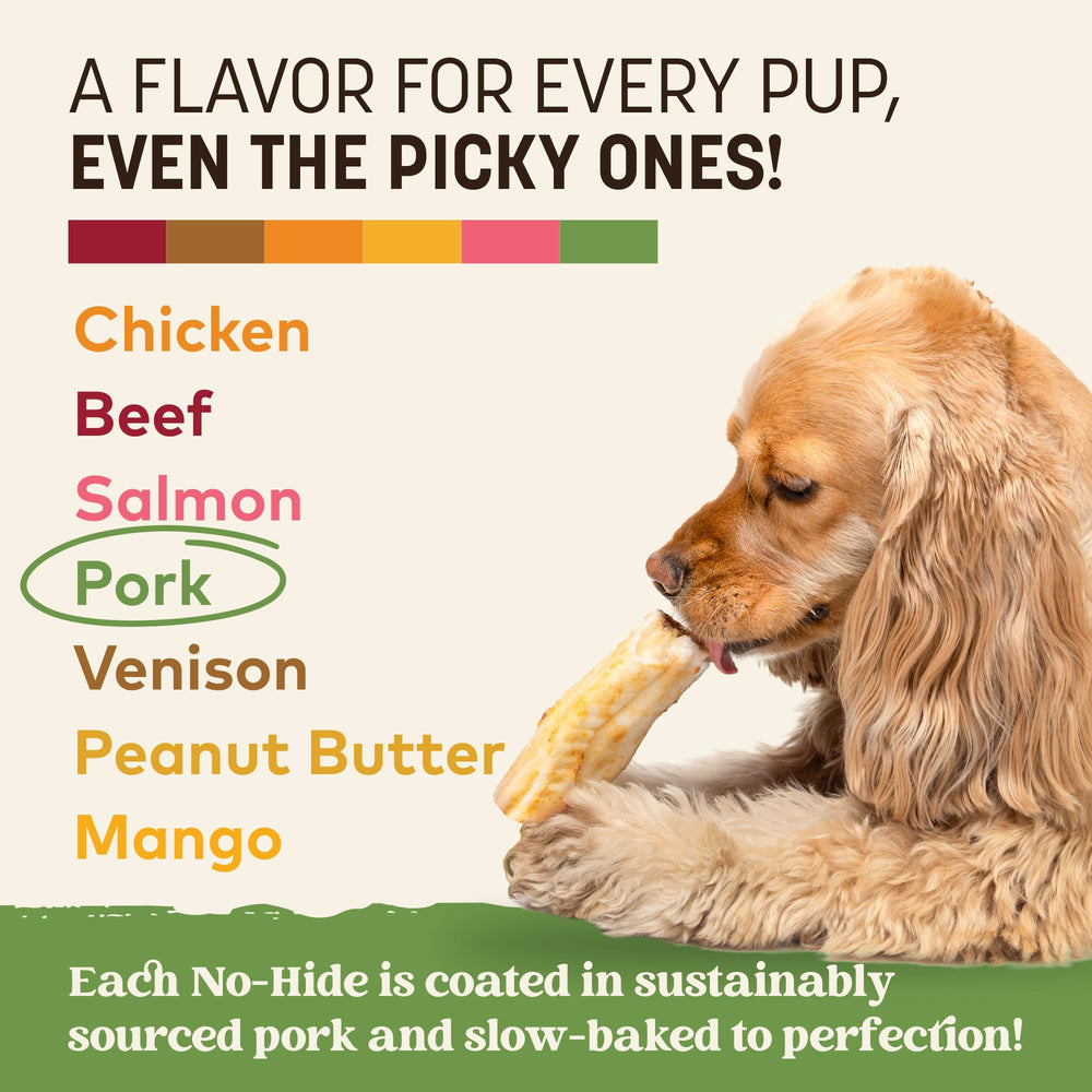 Earth Animal No Hide Chews ingredients list shows no bleaches or synthetics.