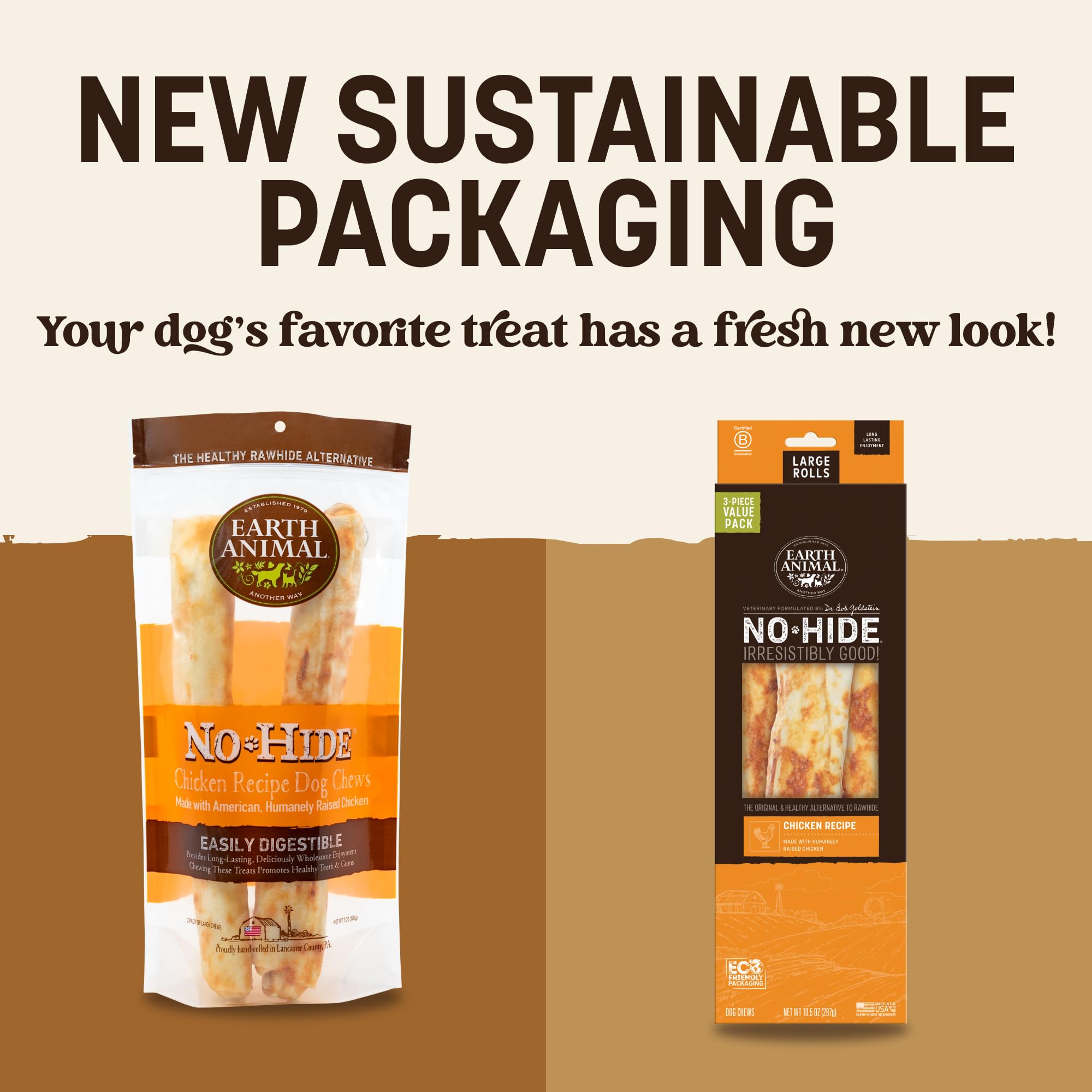 Earth Animal No Hide Rolls large-dog chew closeup—durable treat for extended chewing sessions.