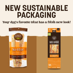 Earth Animal No Hide Rolls large-dog chew closeup—durable treat for extended chewing sessions.