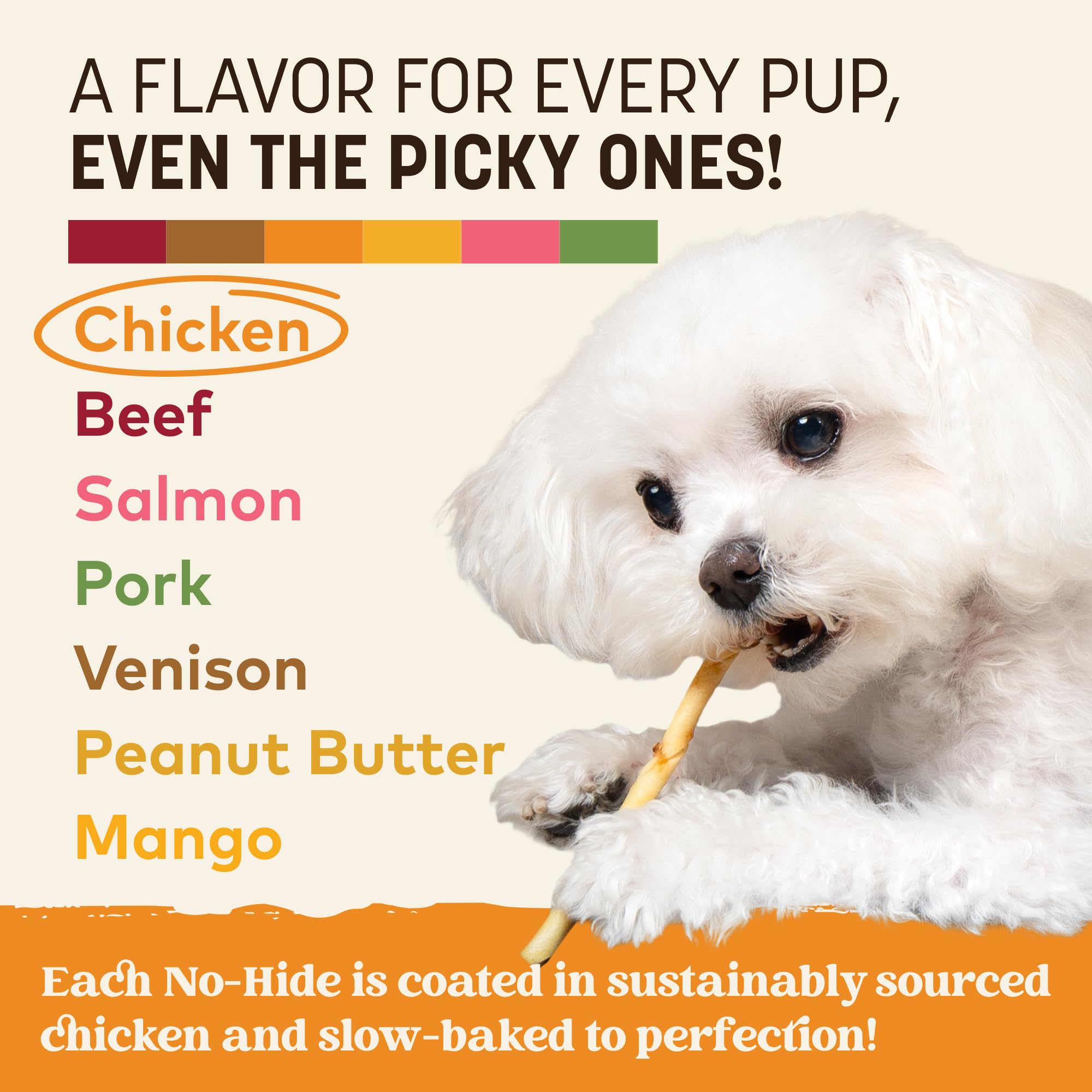 Earth Animal No Hide Stix close-up of digestibility testing label.