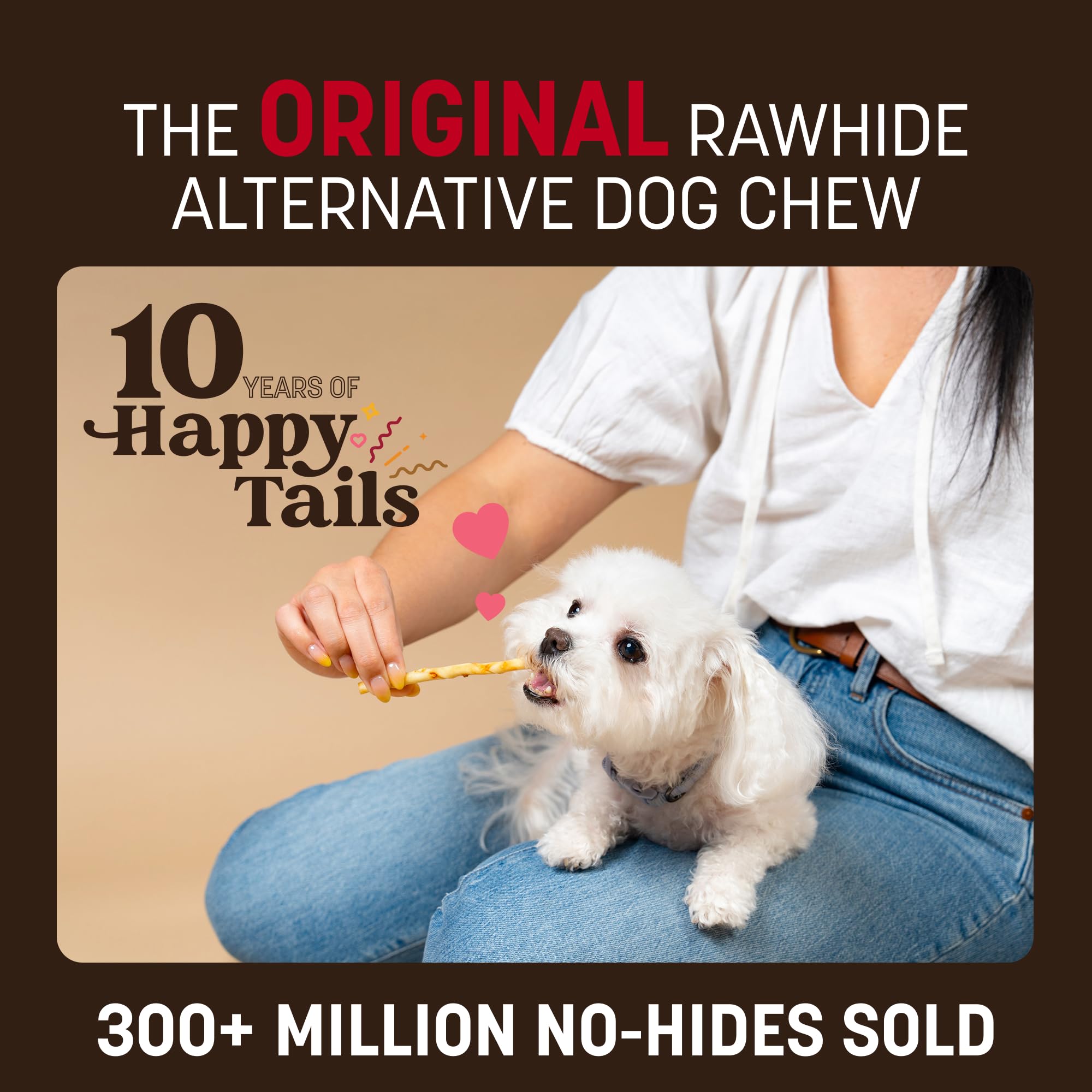 Earth Animal No-Hide Stix packaging label emphasizes natural ingredients and USA-made quality.