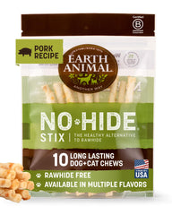 Earth Animal No Hide Stix packaging shows a ready-to-ship ten-pack for easy gifting