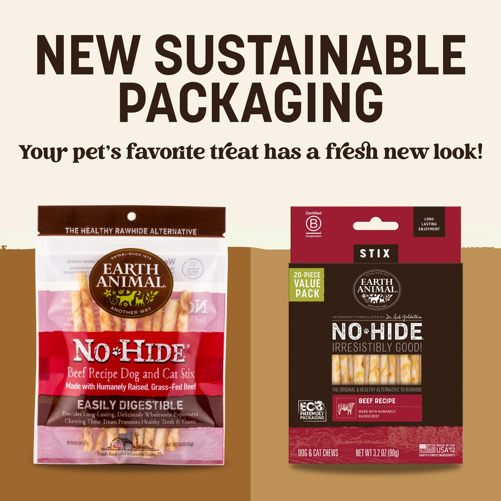Earth Animal No Hide Stix texture close-up reveals chewy surface.