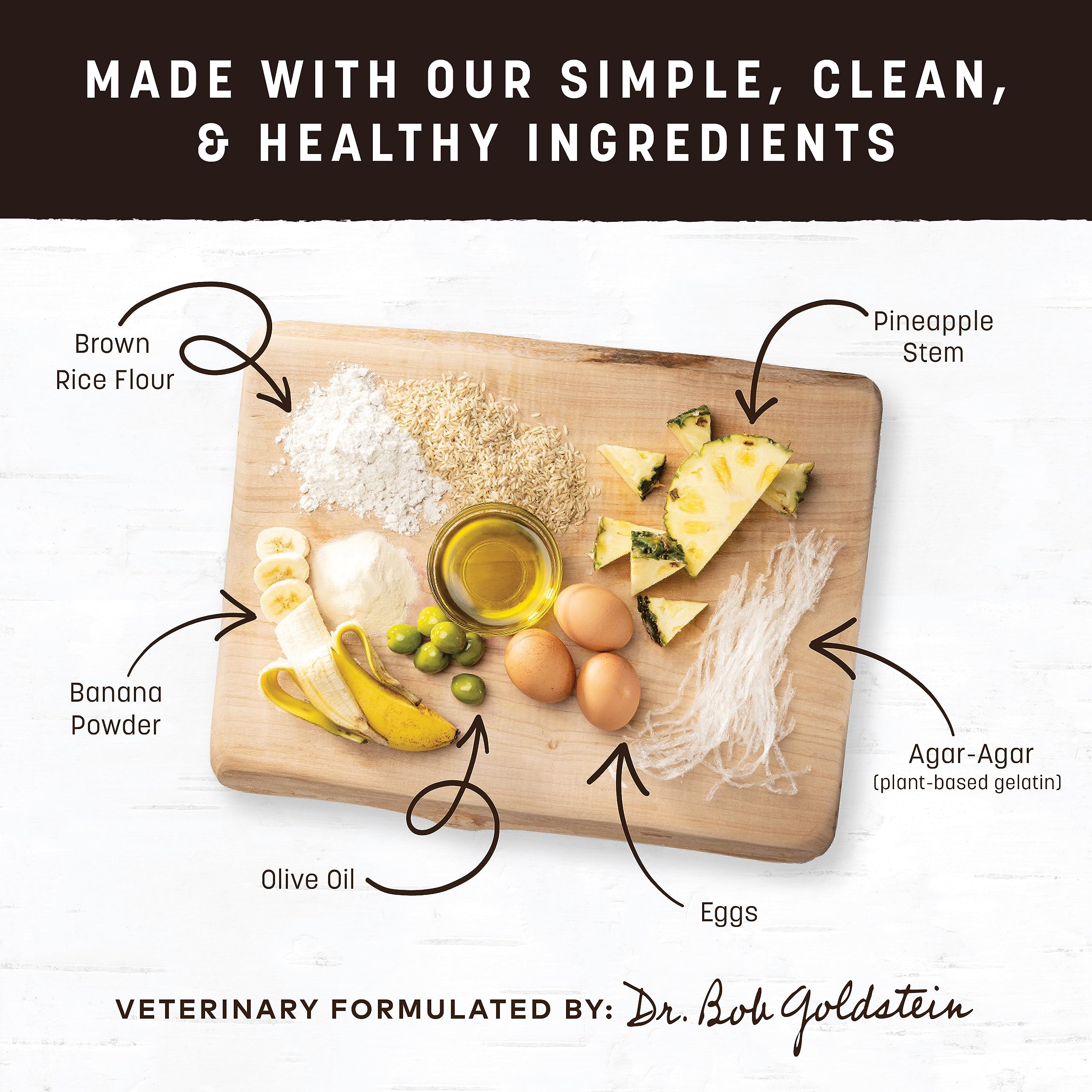 Earth Animal No-Hide Strips bite-size guide image illustrates portion options for dog sizes.