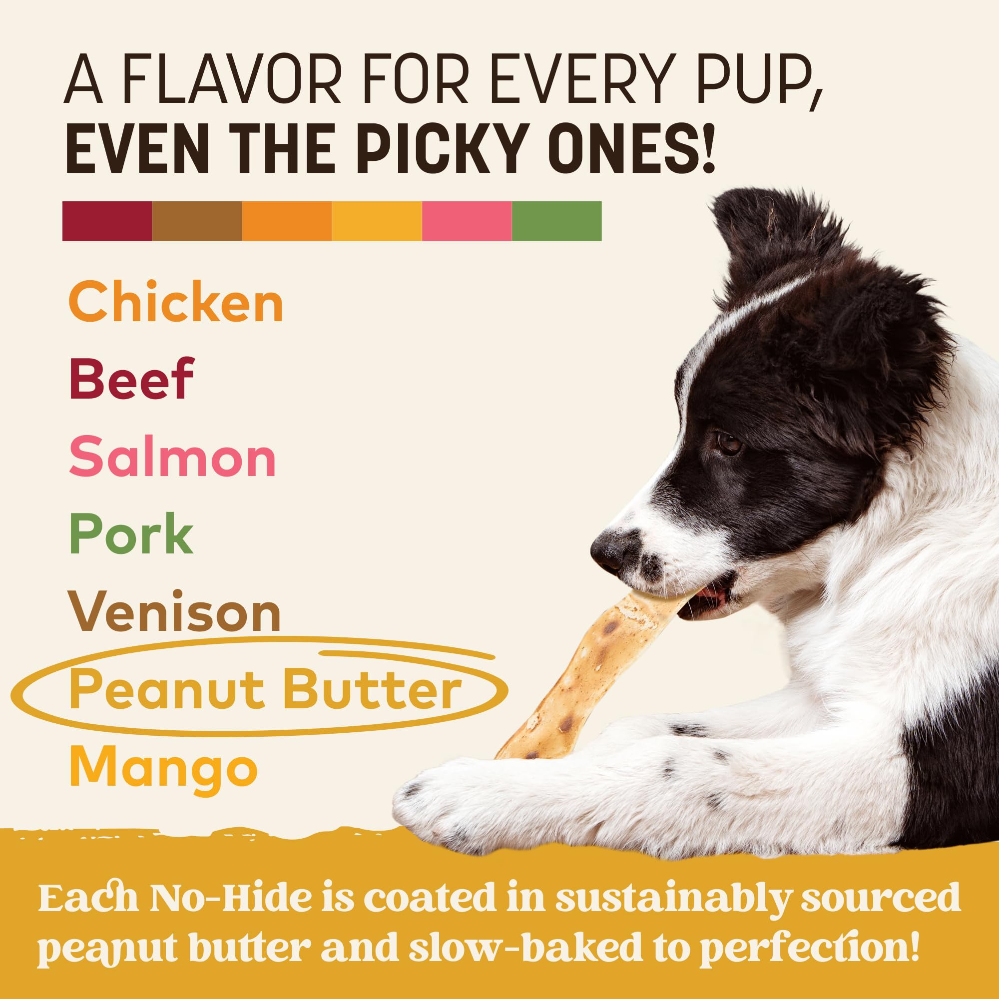 Earth Animal No Hide Strips bulk pack image suggests convenient four-piece servings for on-the-go treats.