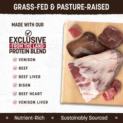 Earth Animal Wisdom air-dried dog food texture close-up highlights satisfying crunch.