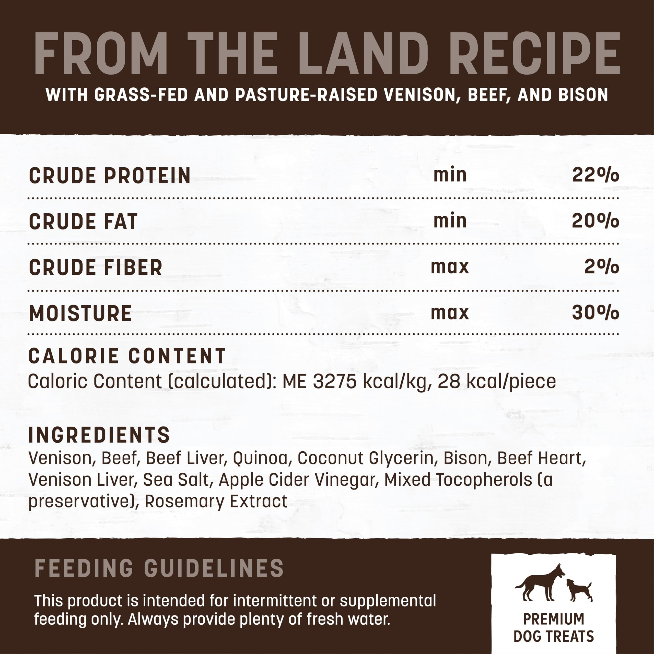 Earth Animal Wisdom Air Dried Jerky 3-pack 4 oz bag demonstrates convenient training treats.
