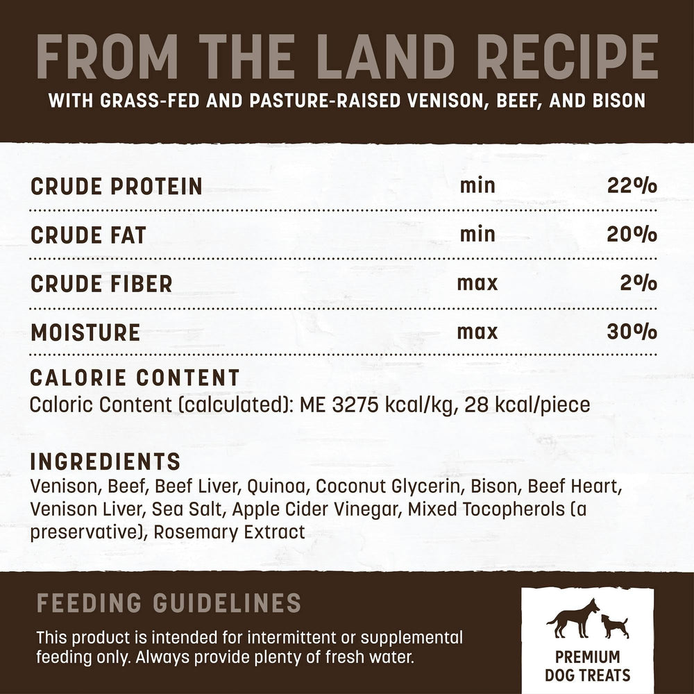 Earth Animal Wisdom air-dried jerky without artificial ingredients emphasizes real meat