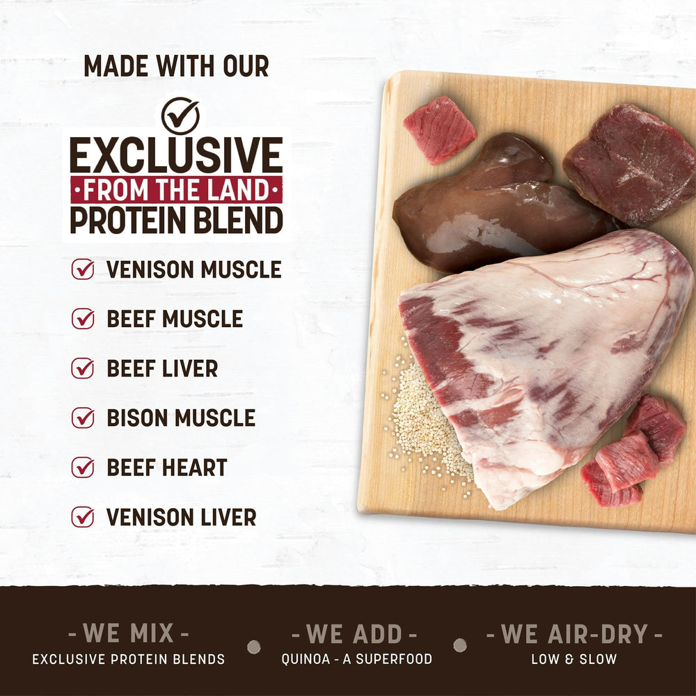 Earth Animal Wisdom air-dried jerky with quinoa showing inside chewable texture