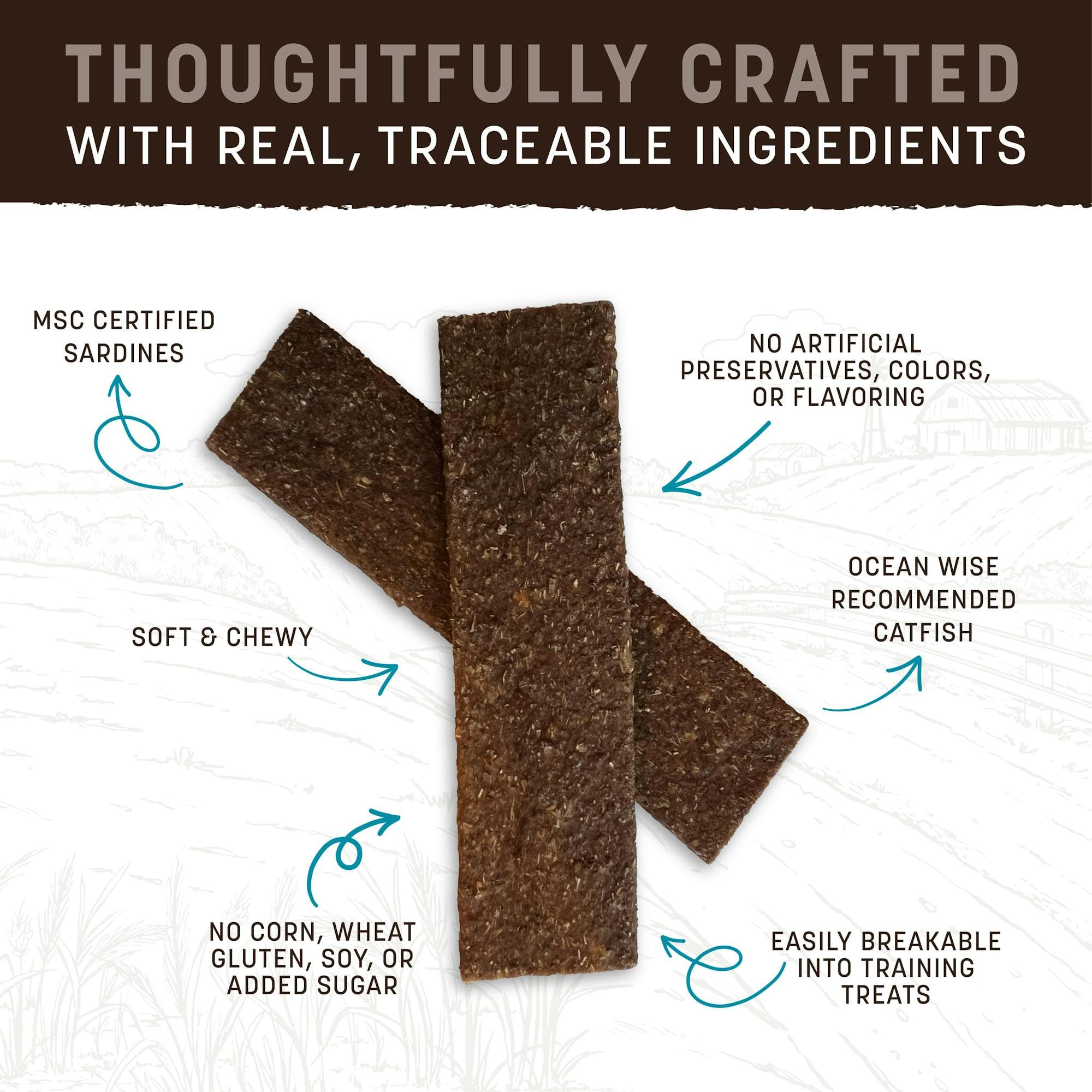 Earth Animal Wisdom Air Dried Jerky Sea Recipe training snack ready-to-use for dogs