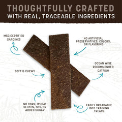 Earth Animal Wisdom Air Dried Jerky Sea Recipe training snack ready-to-use for dogs