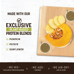 Earth Animal Wisdom air-dried jerky textured close-up reveals chewy, tasty segments for training.