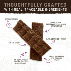 Earth Animal Wisdom Jerky training treat in use demonstrates a practical reward.