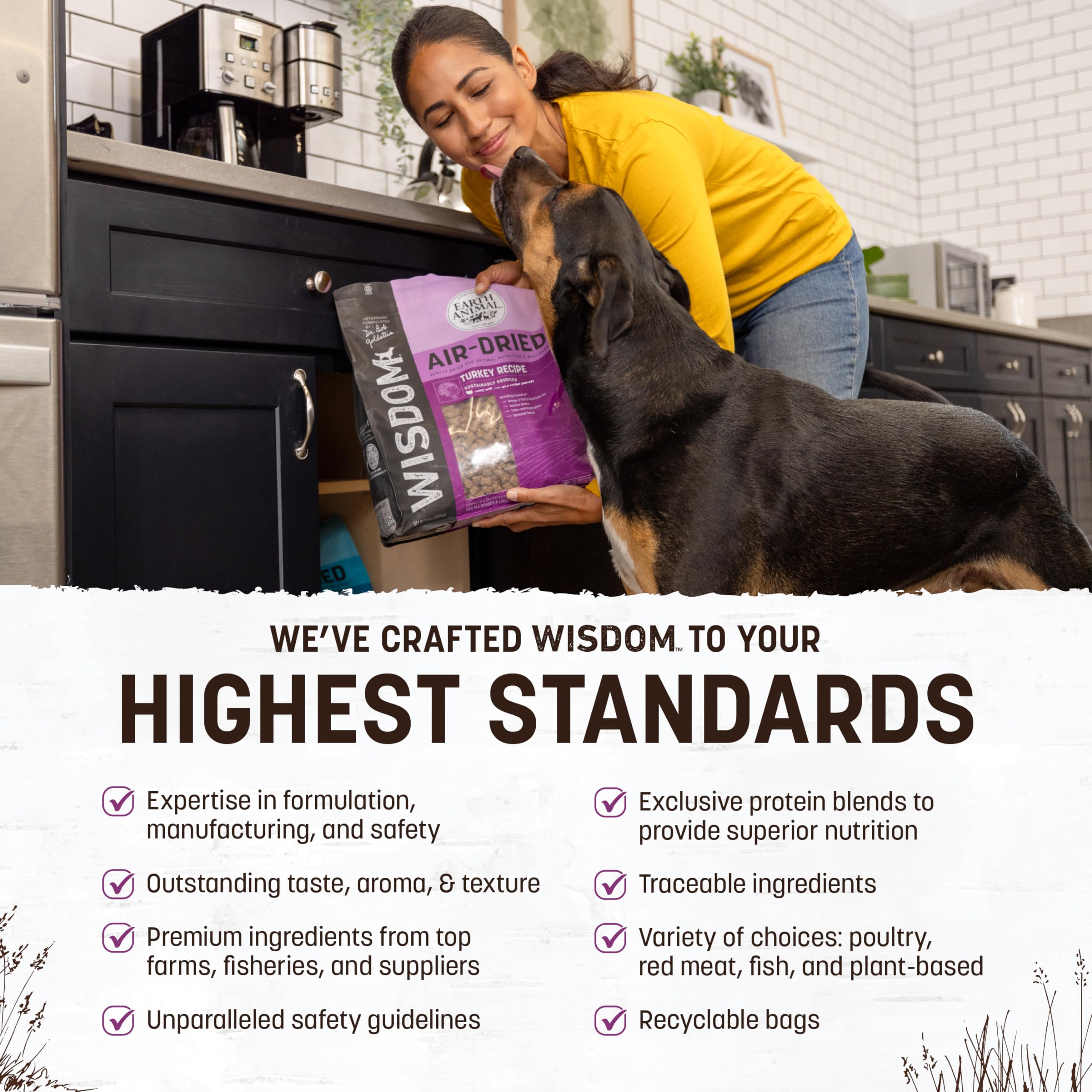 Earth Animal Wisdom turkey recipe appearance highlights moist, jerky-like texture dogs enjoy