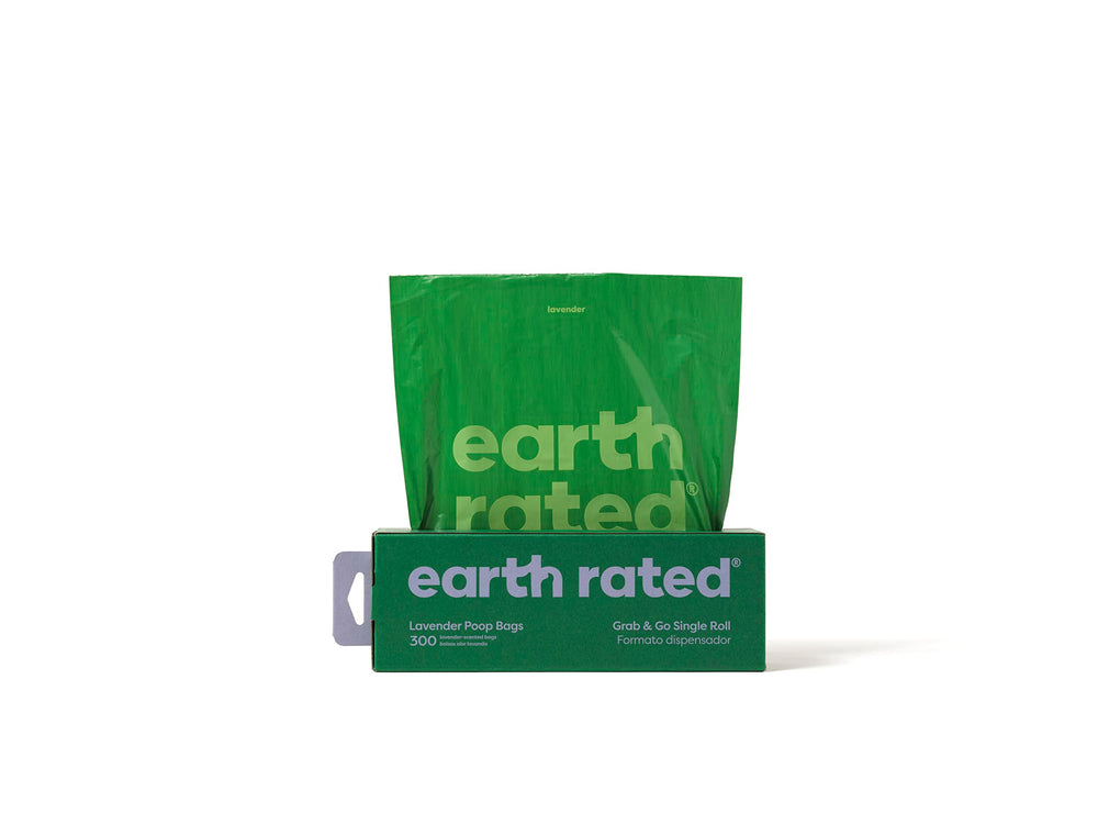 Earth Rated bags made with 65% post-consumer recycled plastic reduce waste