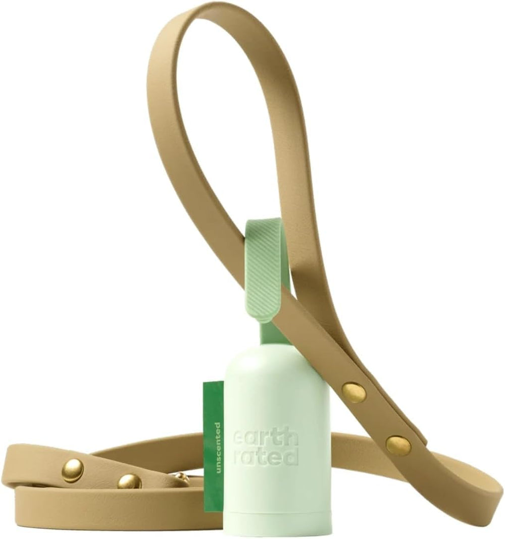 Earth Rated bag-holder closeup highlights durable material and secure closure.