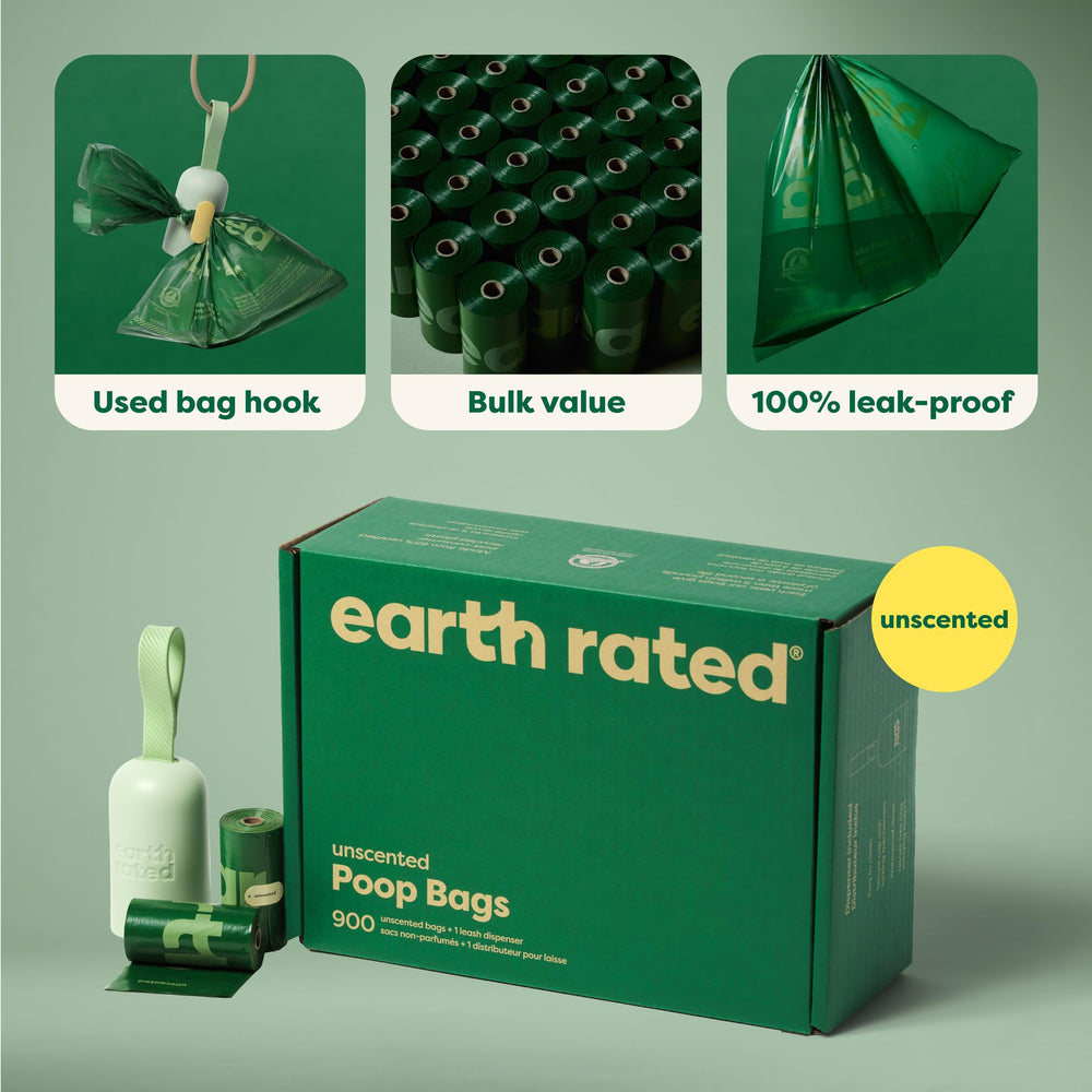 Earth Rated bags measure 13 by 9 inches for standard waste pickup.