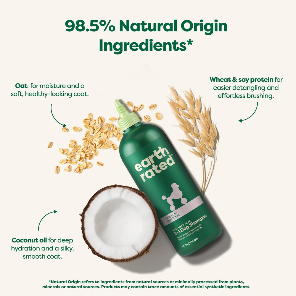 Earth Rated detangle foamy lather on a doodle coat for smooth results.