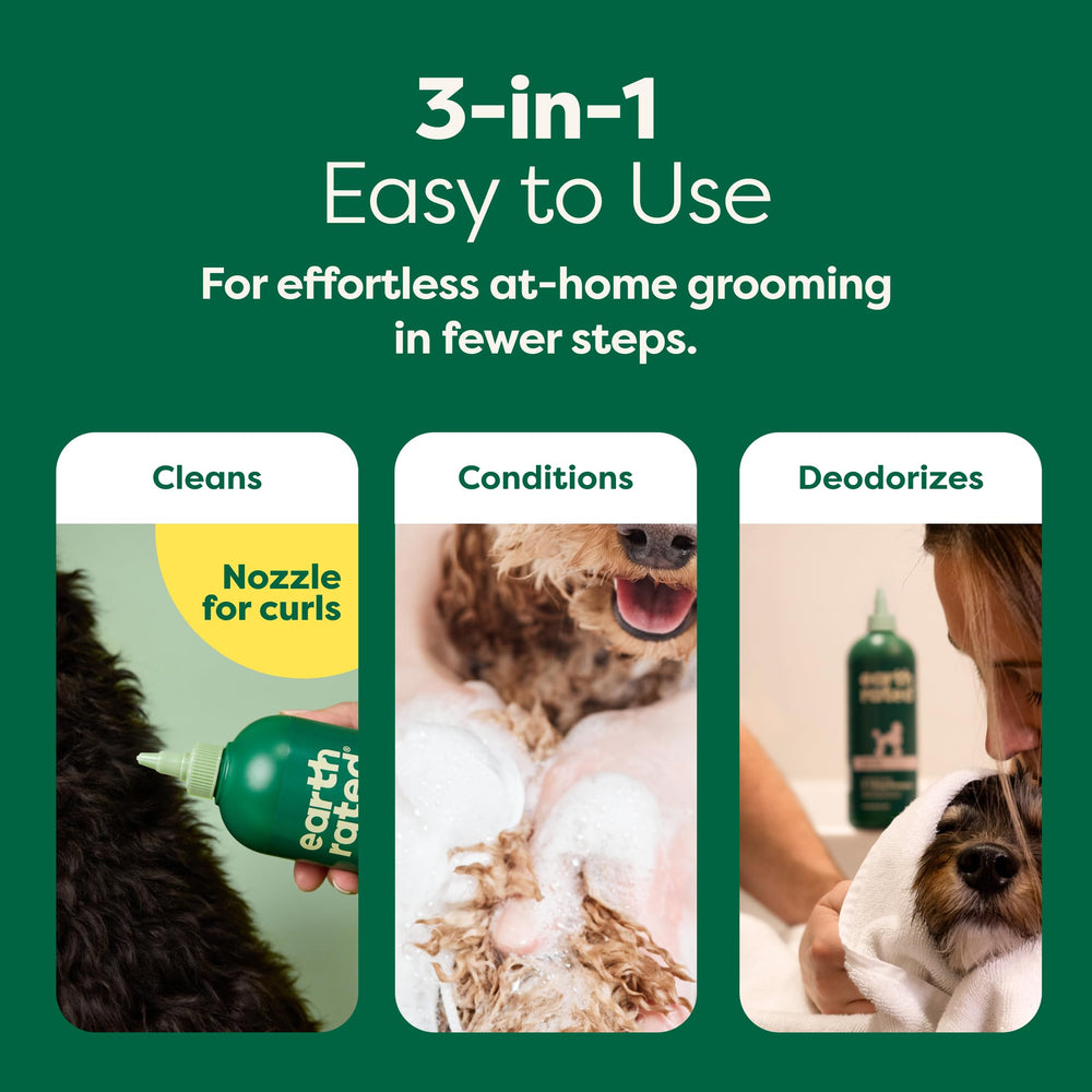 Earth Rated puppy-safe shampoo gentle for sensitive skin.