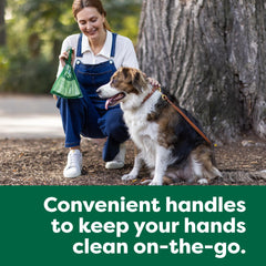 Earth Rated lavender scented bag open demonstrating odor-control in disposal.