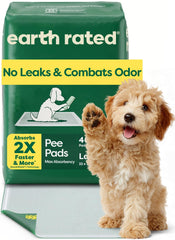Earth Rated Max Absorbency Puppy Pad with AbsorbShield technology for fast absorption and less tracking