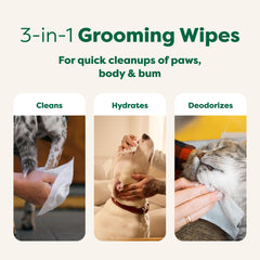 Earth Rated wipes with aloe vera, shea butter, and vitamin E for skin nourishment.