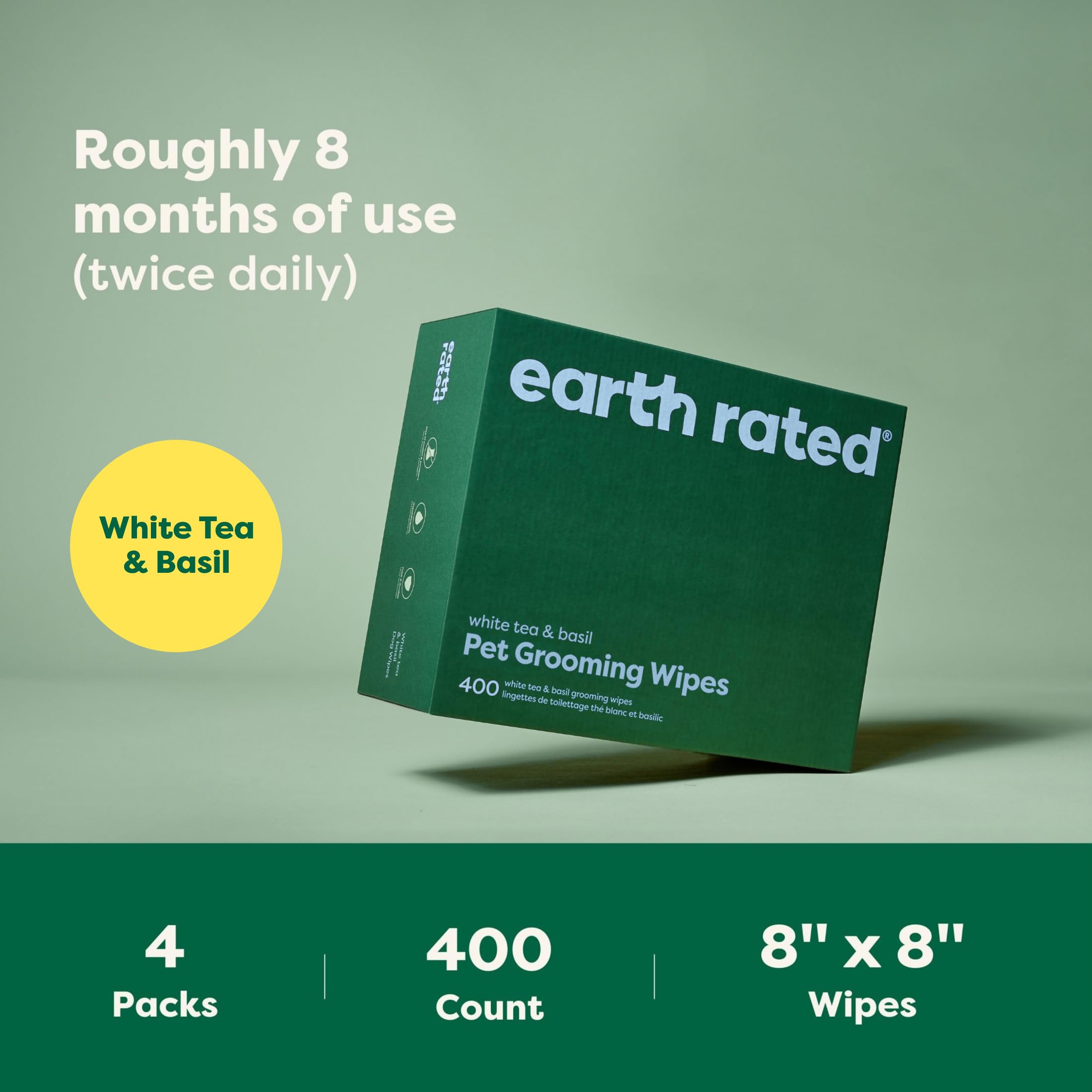 Earth Rated Pet Wipes suitable for body cleaning during grooming sessions