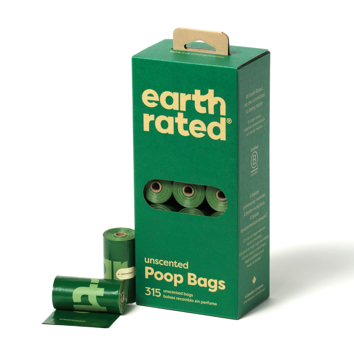 Earth Rated poop bags 315-count rolls aid easy refills on walks