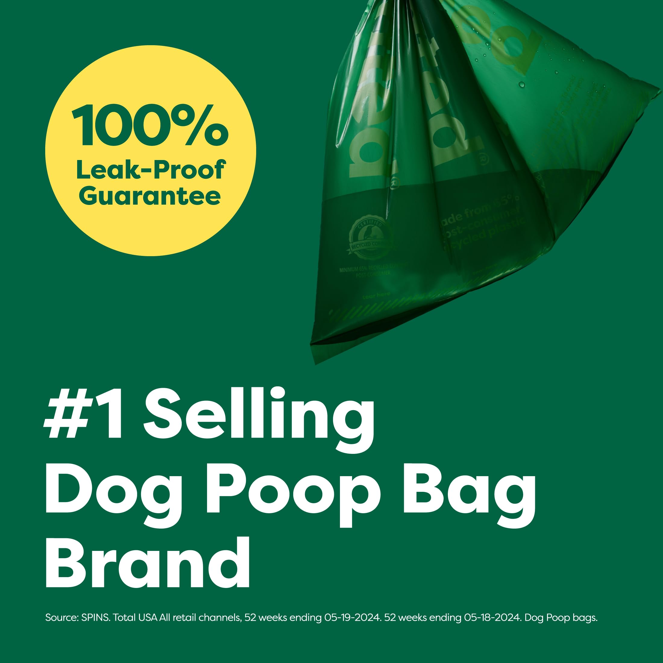 Close-up of leak-proof Earth Rated bags for mess-free handling.