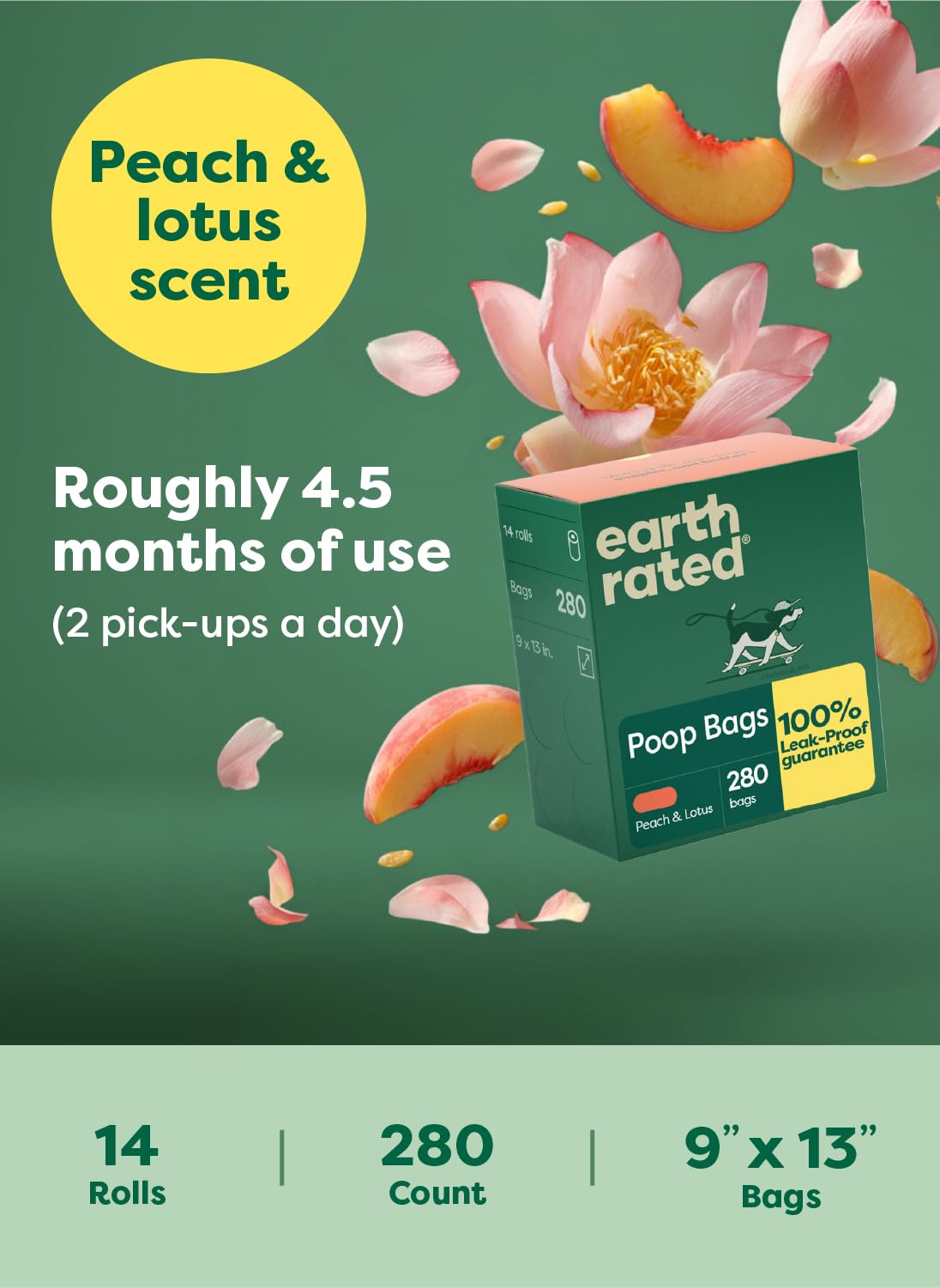 Earth Rated leak-proof construction demonstrated on the bag roll