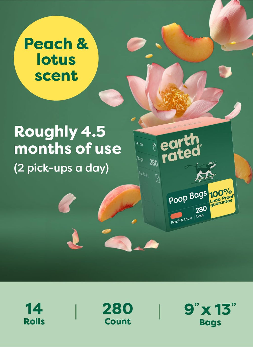 Earth Rated leak-proof construction demonstrated on the bag roll
