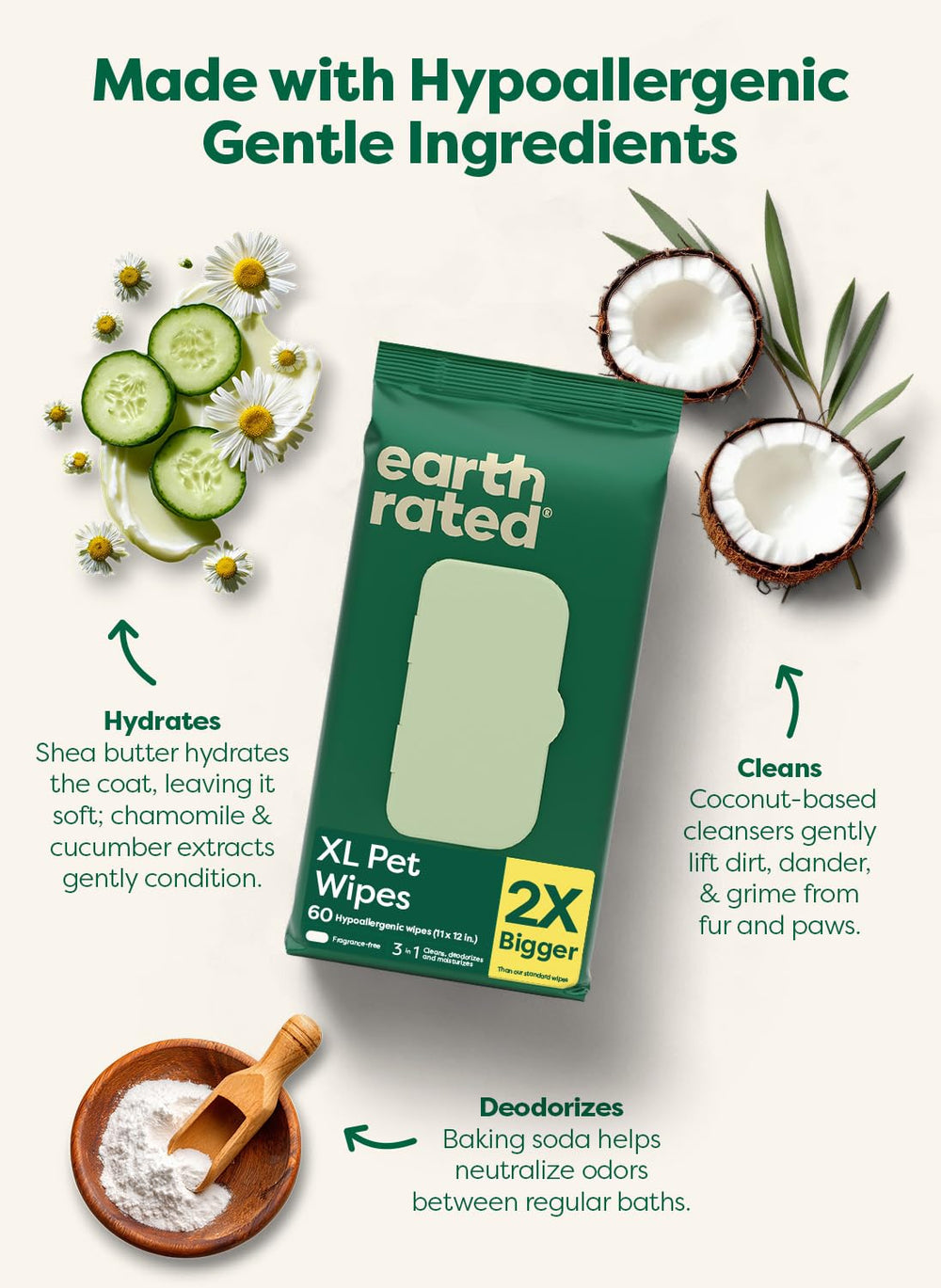 Earth Rated XL Pet Wipes paws clean — gentle cleaning for messy paws after outdoor adventures.