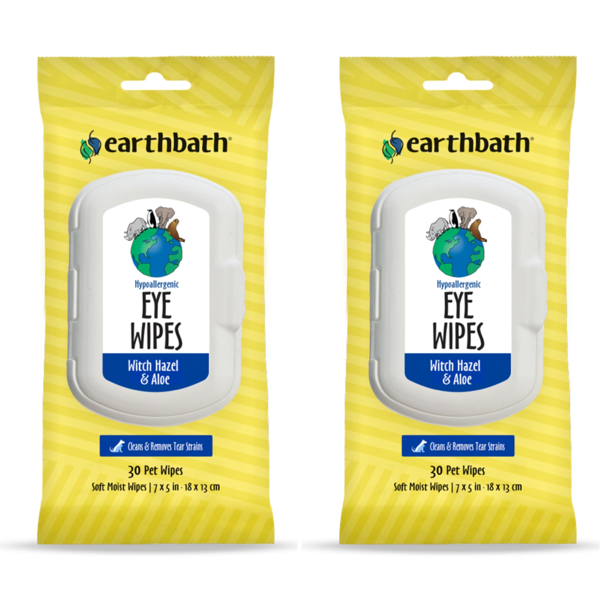 earthbath eye wipes pack open shows easy two-pack grooming for dogs and cats