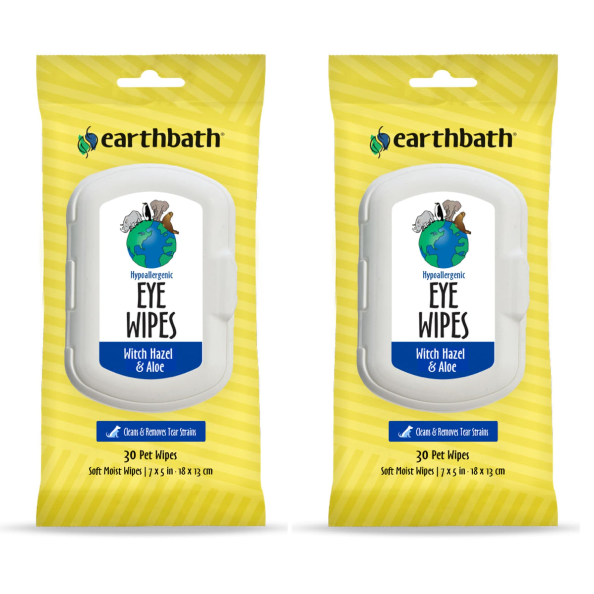 earthbath eye wipes pack open shows easy two-pack grooming for dogs and cats