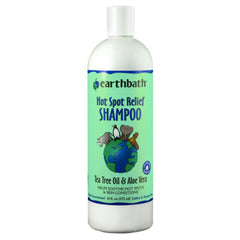 Earthbath Hot Spot Relief bottle with tea tree oil for soothing itchy skin.