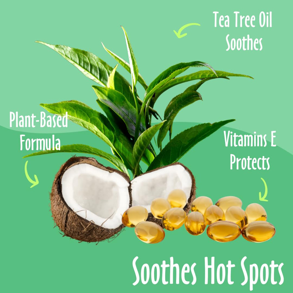 Earthbath Hot Spot Relief foamy lather on a dog's coat for gentle cleansing.