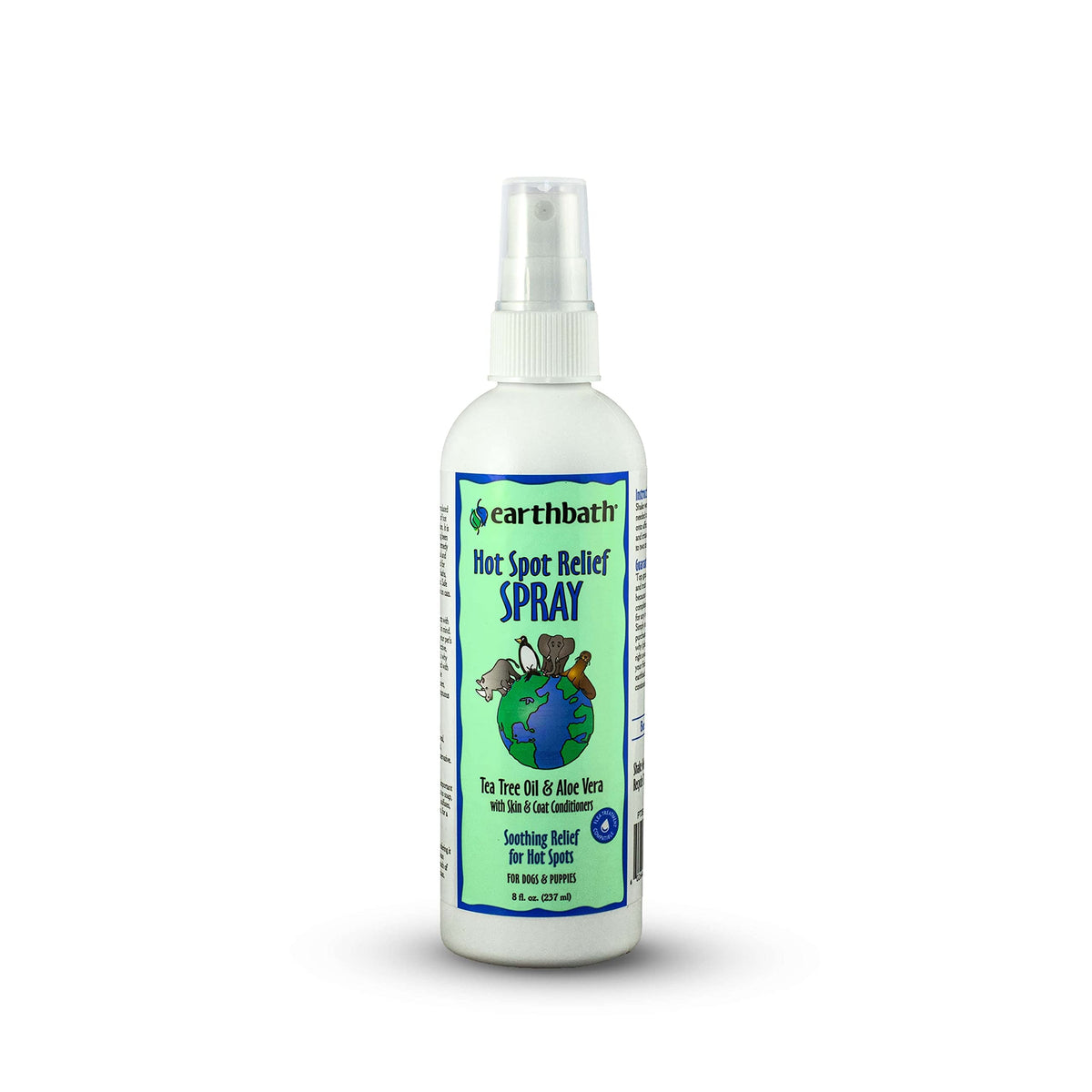 Earthbath Hot Spot Relief Spray bottle demonstrates soothing formula for itchy dogs.