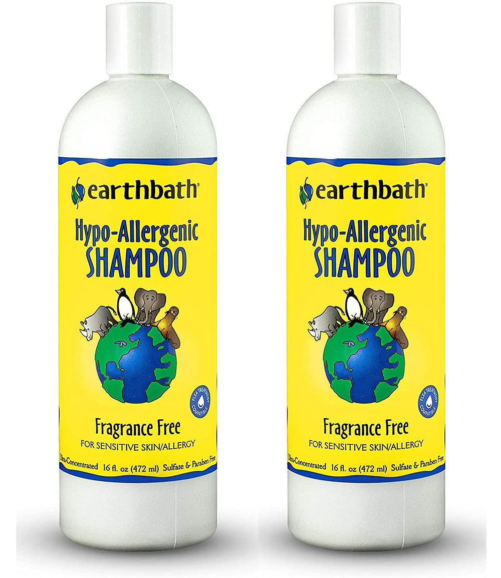 Earthbath hypoallergenic dog shampoo fragrance-free bottle for sensitive skin baths