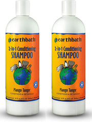 Earthbath Mango Tango shampoo bottle demonstrates a mango scented, gentle clean for dogs