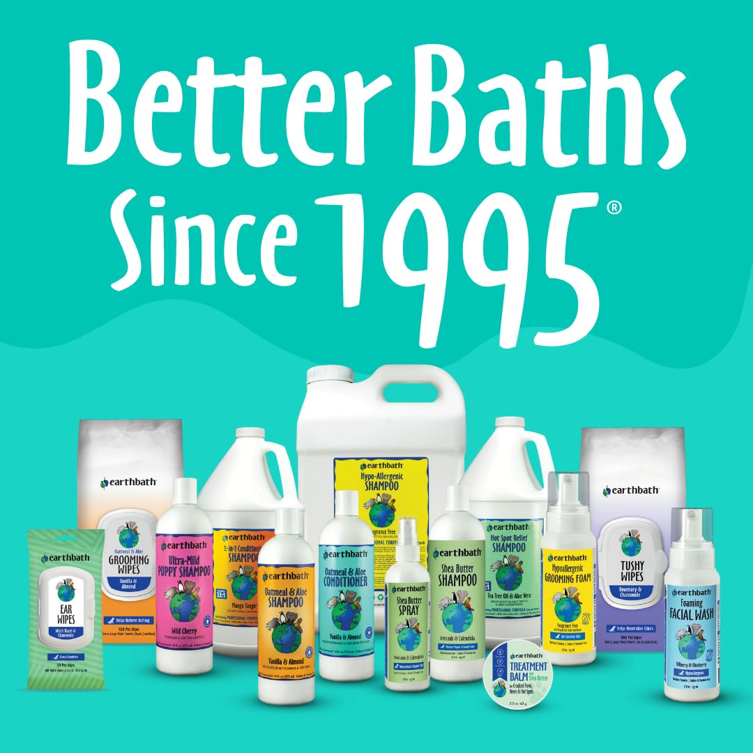 Earthbath Oatmeal & Aloe Aloe Vera aids moisturization during bath.