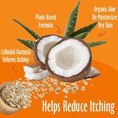earthbath Oatmeal & Aloe Conditioner pour helps distribute for even coats.