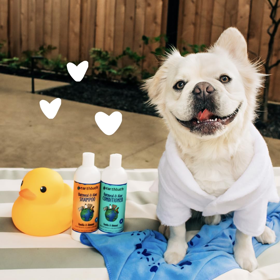 Earthbath Oatmeal & Aloe contains organic shea butter for coat nourishment.