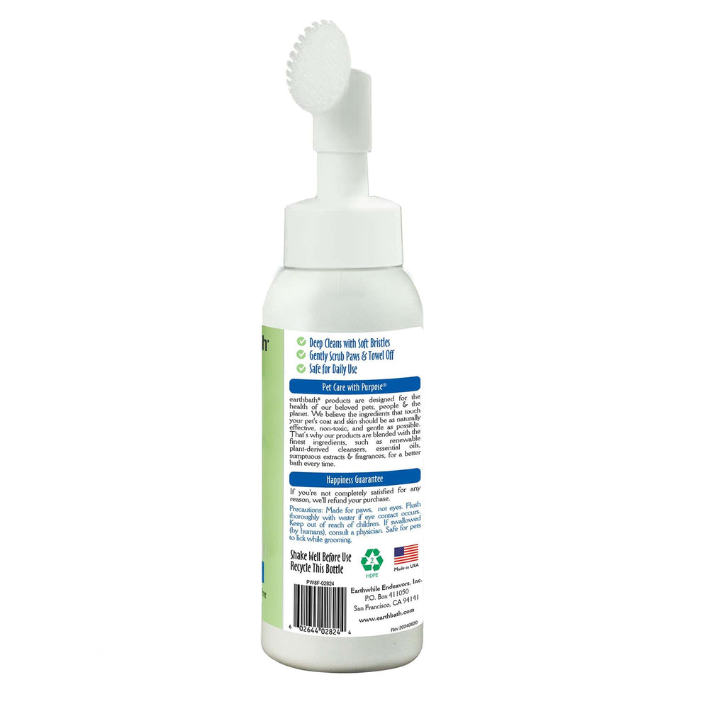 earthbath Paw Wash soft-silicone-bristles massage-ready to soothe tired paw pads after adventures