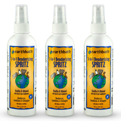 earthbath Vanilla & Almond deodorizing spray bottle supports fresh-smelling dogs