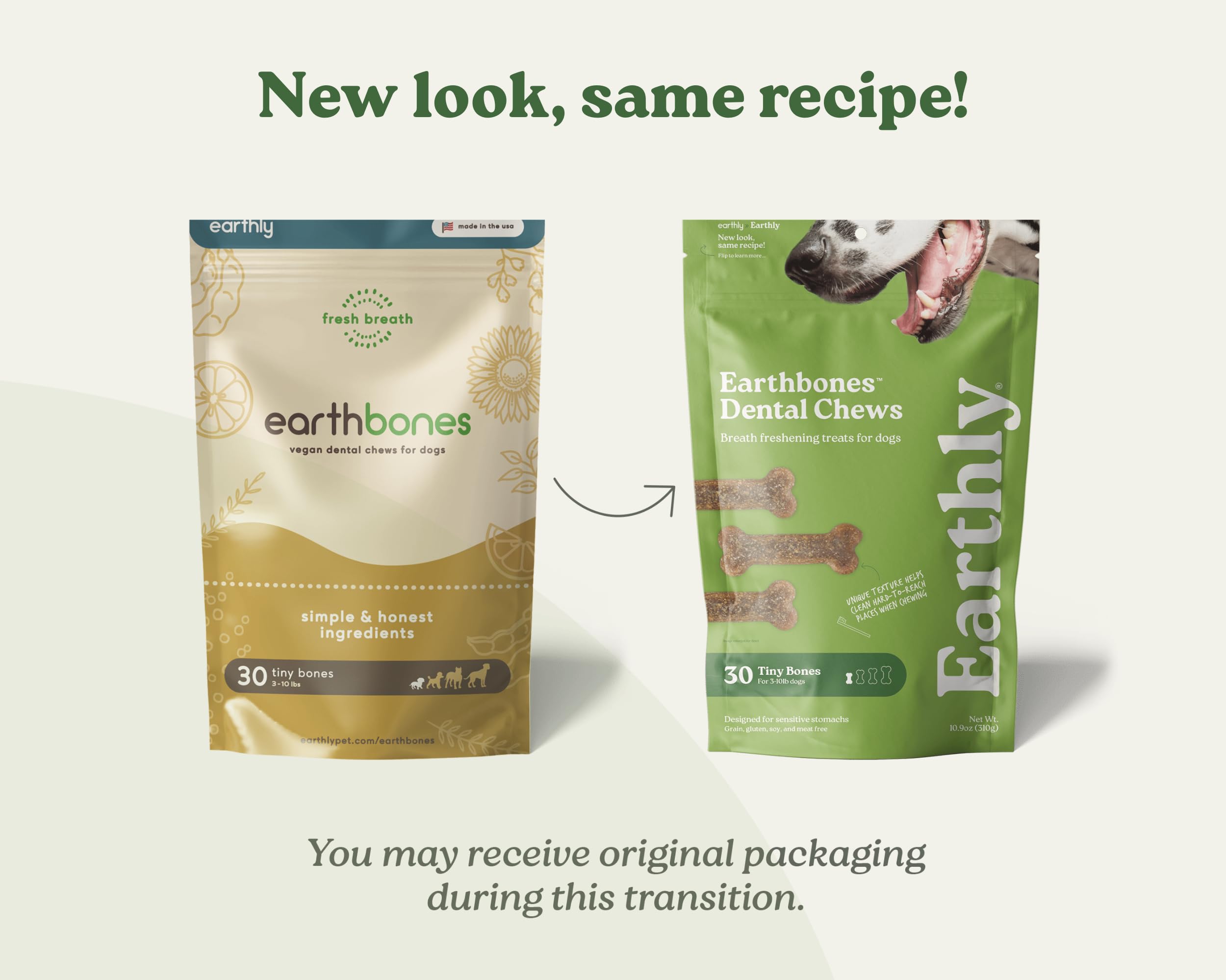 Earthbones close-up highlighting texture and natural ingredients for sensitive stomachs.
