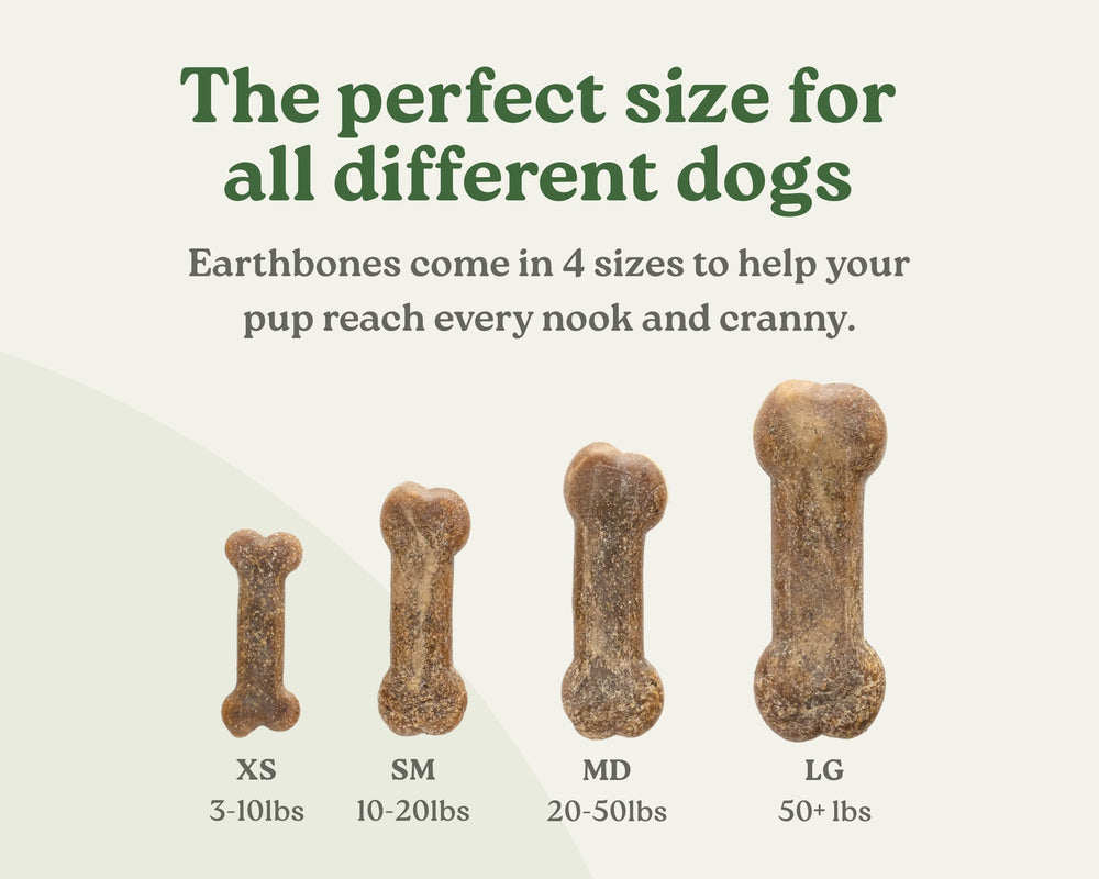 Earthbones vegan formula emphasizes allergy-friendly, environmentally conscious chew options.